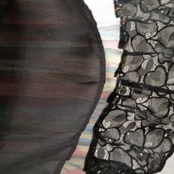 Bright Multi Colored Lace Trim Pleated Skirt - Picture 5 of 7